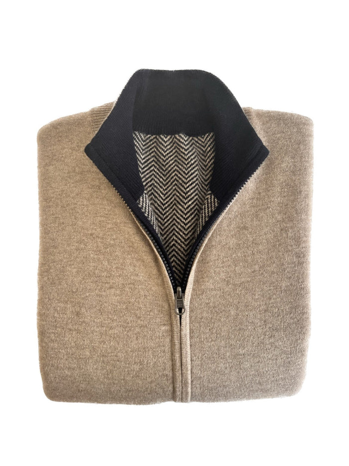 Double Reversible spigato pure cashmere