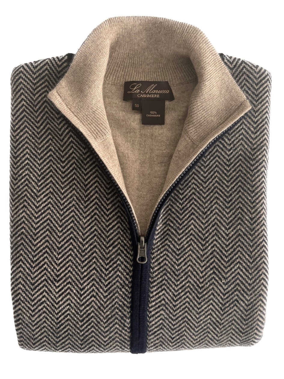 Double Reversible spigato pure cashmere