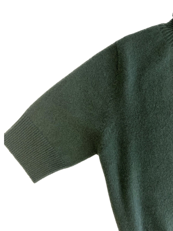 Turtleneck short sleeves pure cashmere