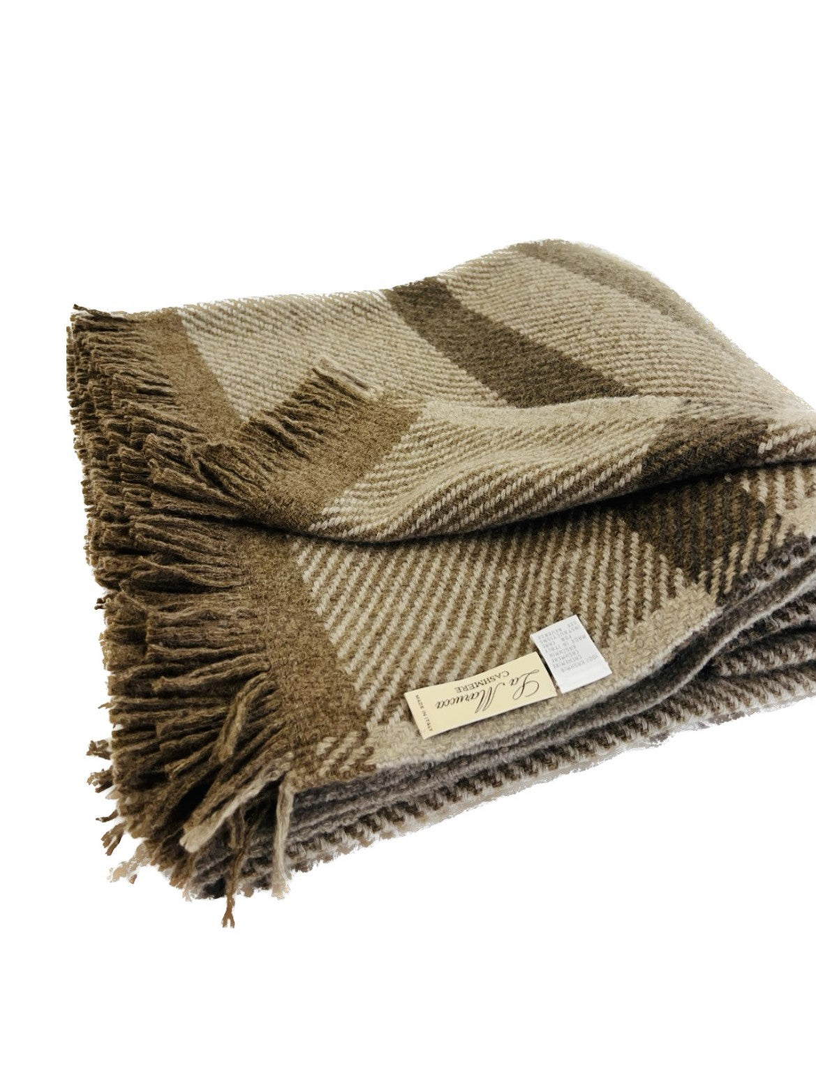 Plaid pure cashmere 8ply