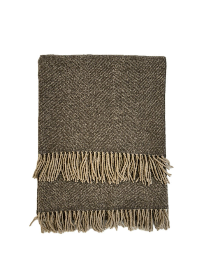 Plaid silk wool & cashmere
