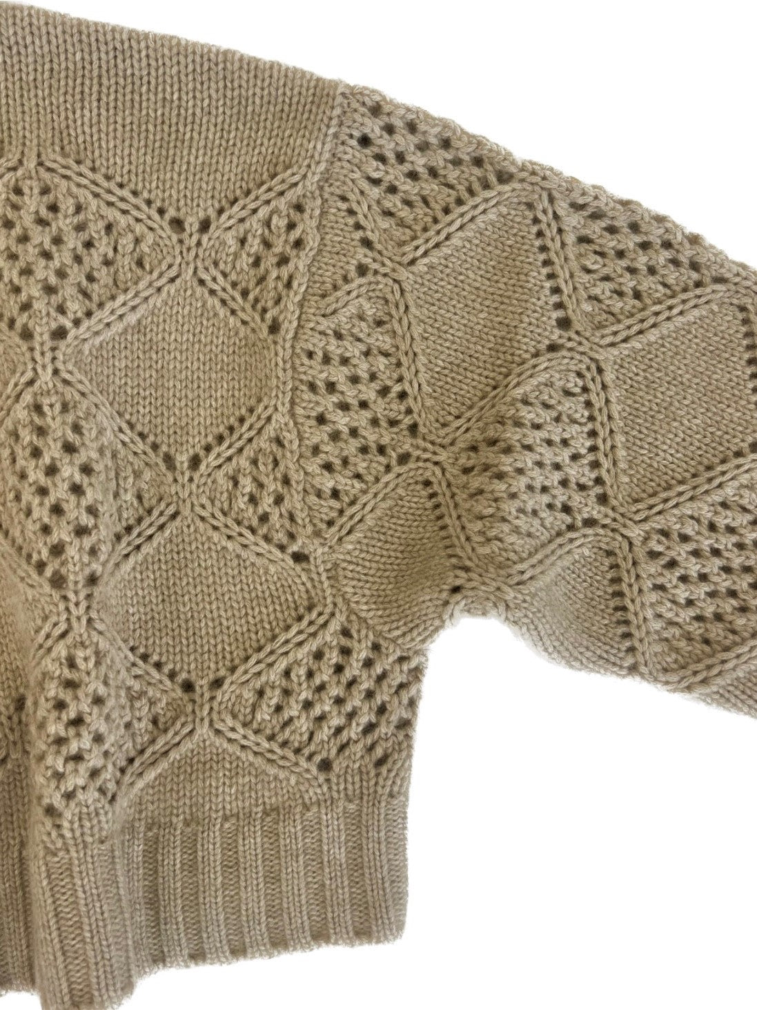 Pierced turtleneck oversize short pure cashmere