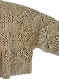 Pierced turtleneck oversize short pure cashmere