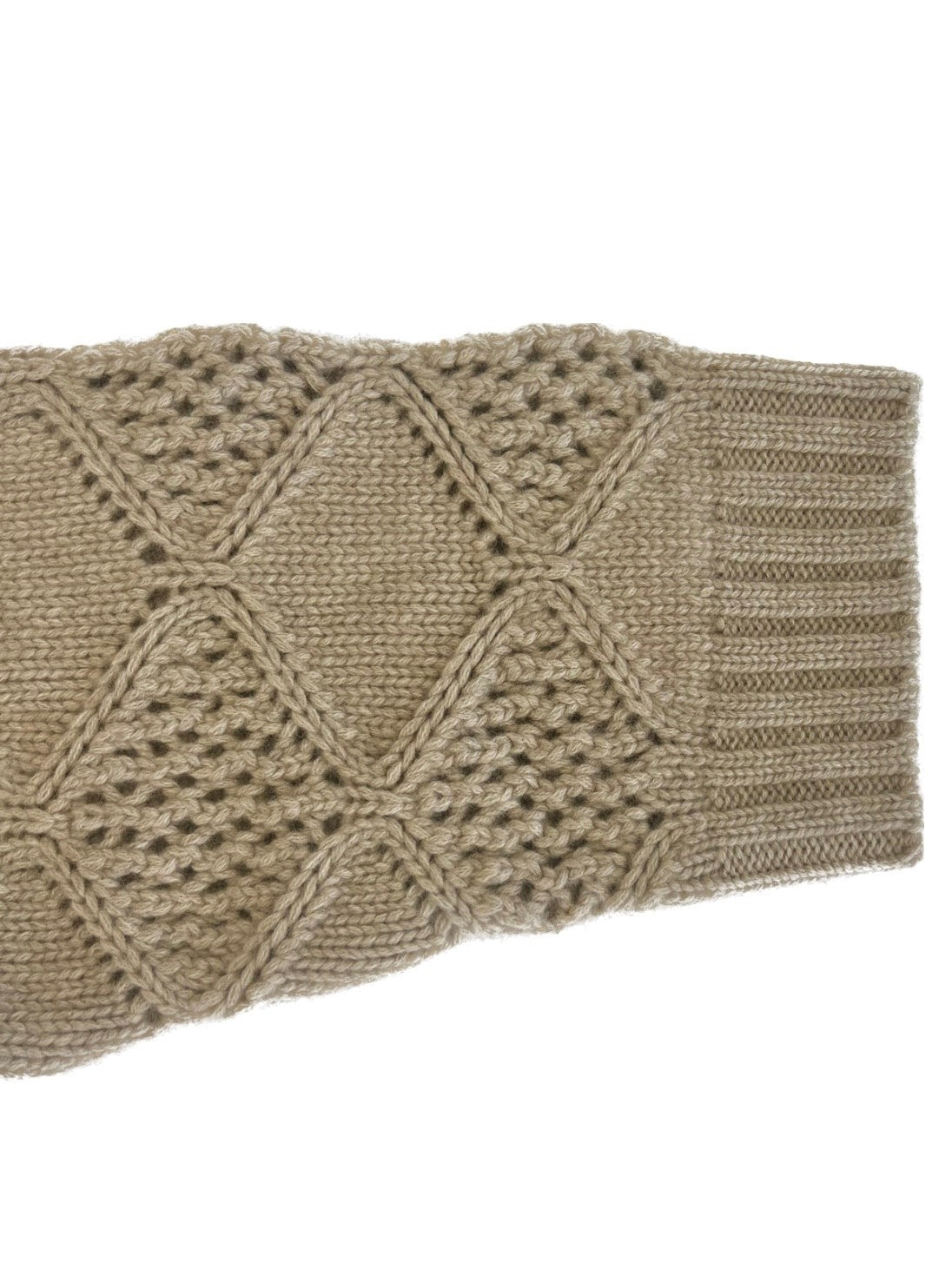 Pierced turtleneck oversize short pure cashmere