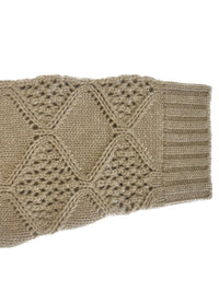Pierced turtleneck oversize short pure cashmere