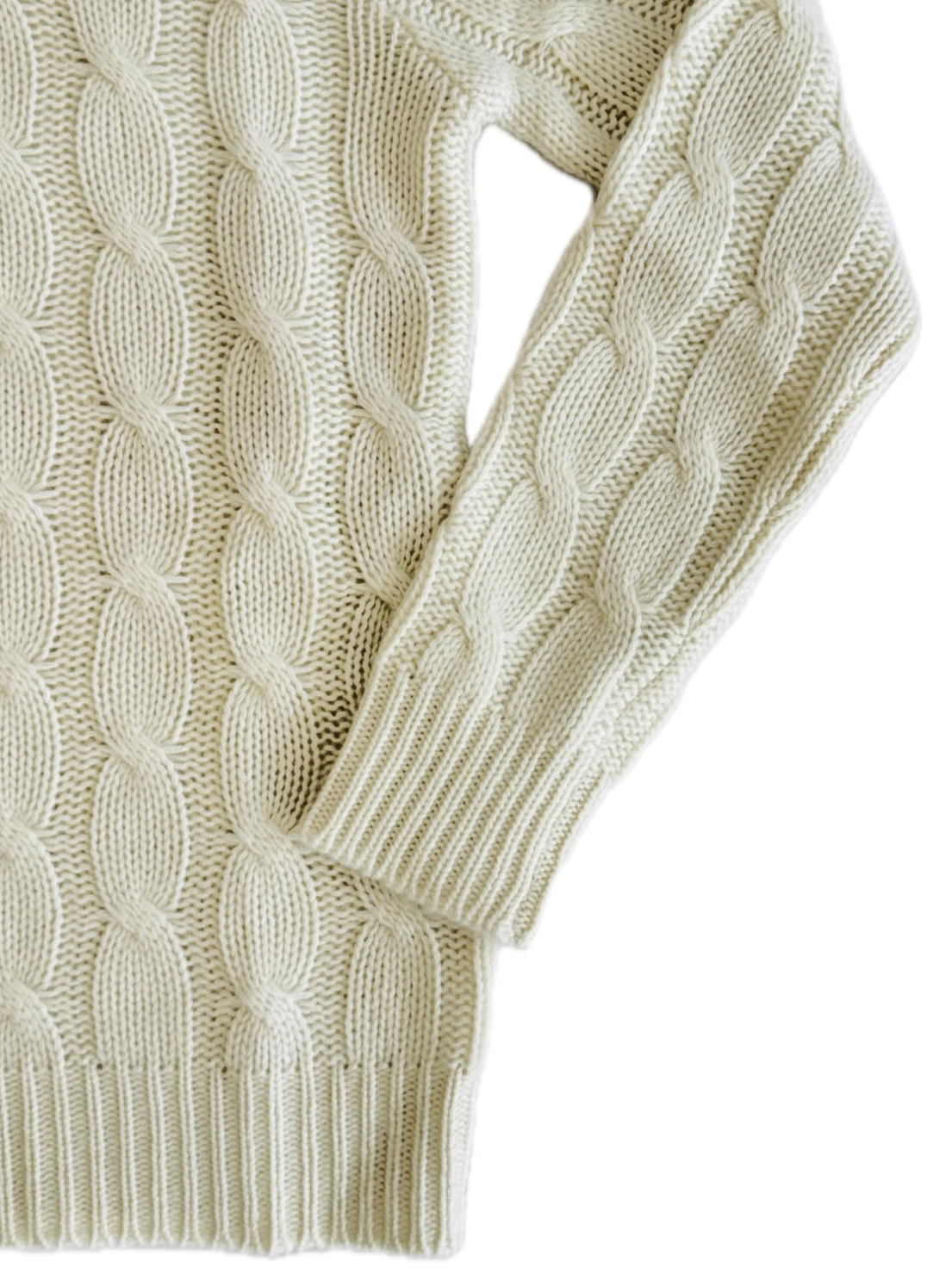 Turtleneck - woman 6 ply cable stitch pure cashmere