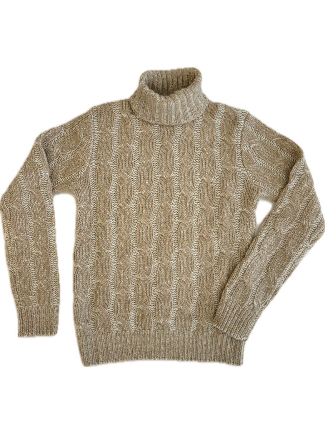 Turtleneck - woman 6 ply Vanise cable stitch pure cashmere