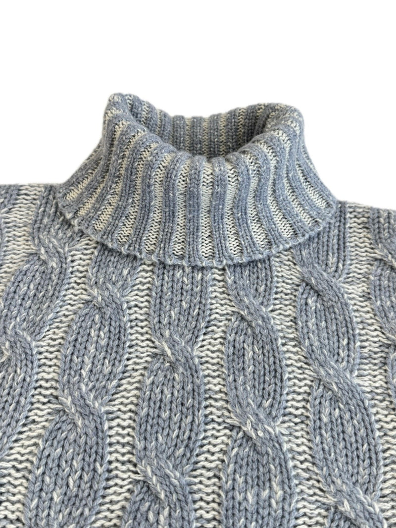 Turtleneck - woman 6 ply Vanise cable stitch pure cashmere