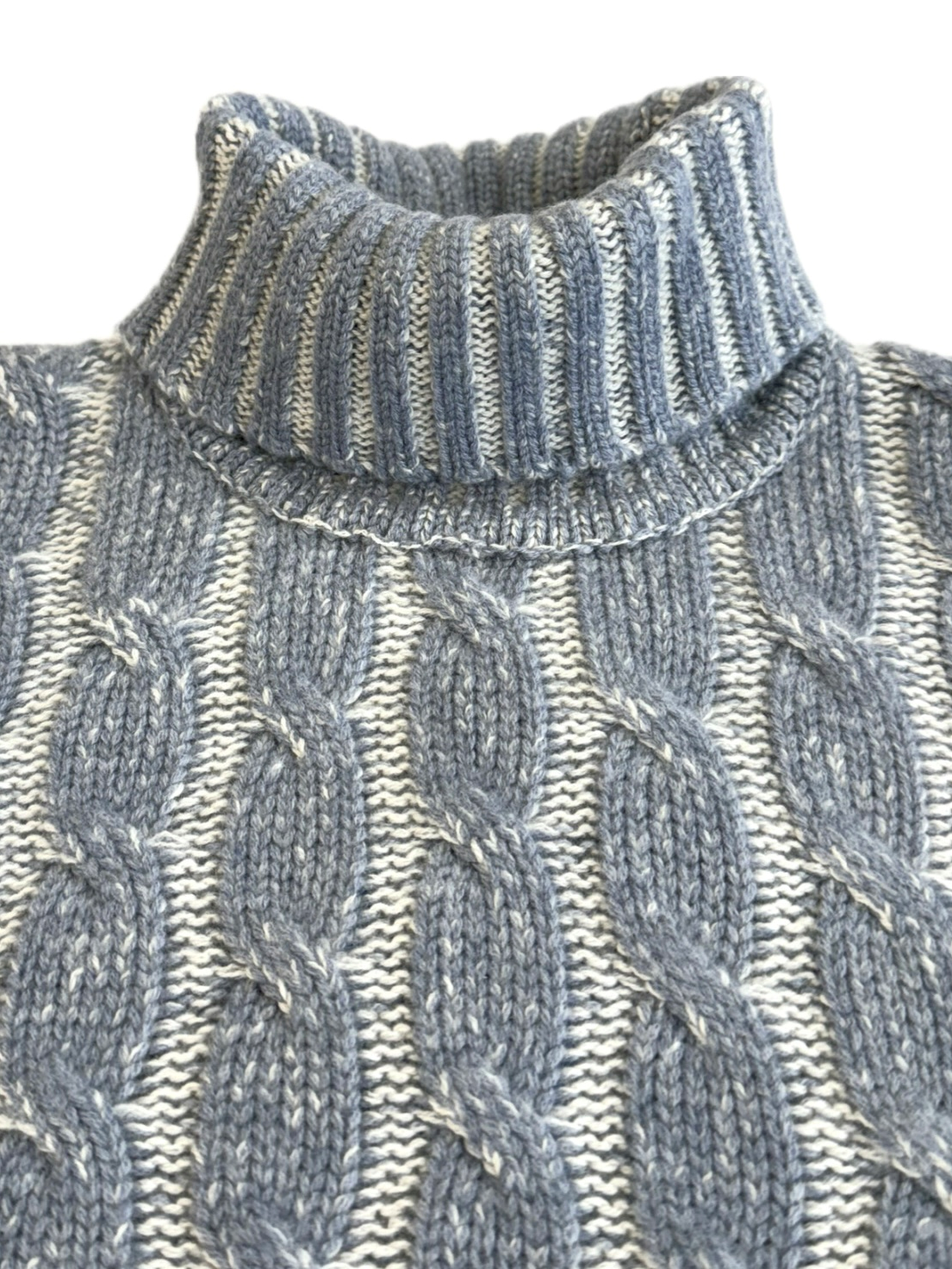 Turtleneck - man 6 ply Vanise cable stitch pure cashmere