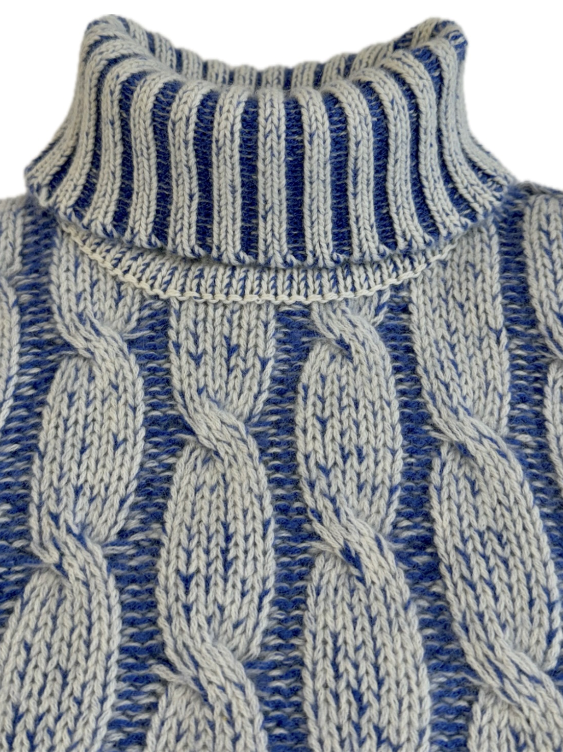 Turtleneck - man 6 ply Vanise cable stitch pure cashmere