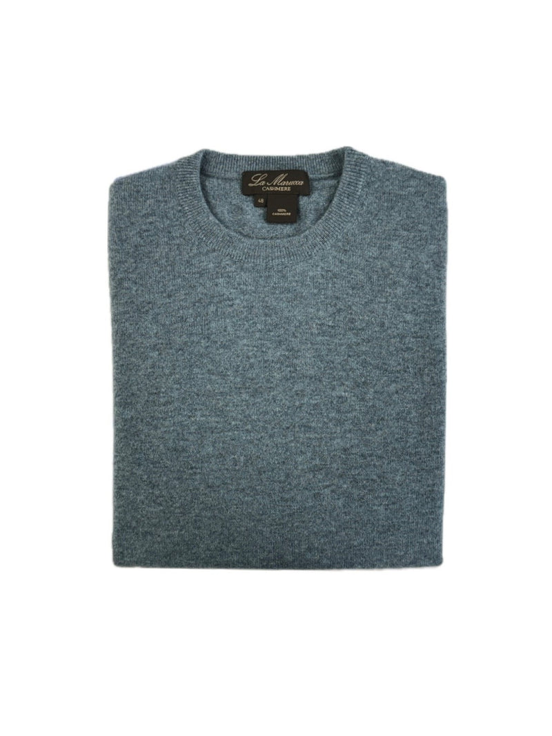 Crewneck - man 2 ply pure cashmere Classic by La Marucca