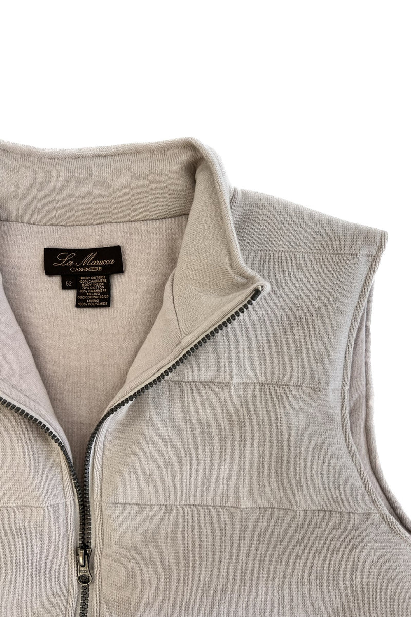 Gilet padded with cashmere and goose down