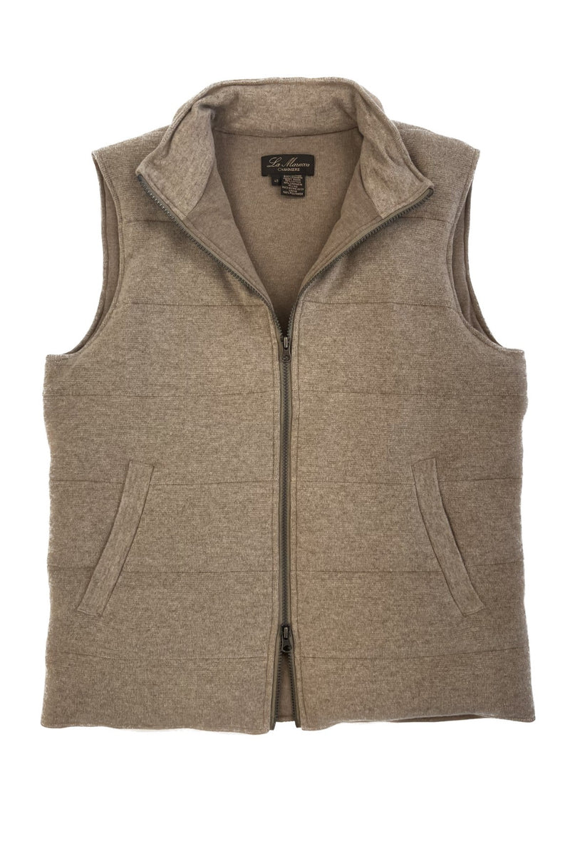 Gilet padded with cashmere and goose down