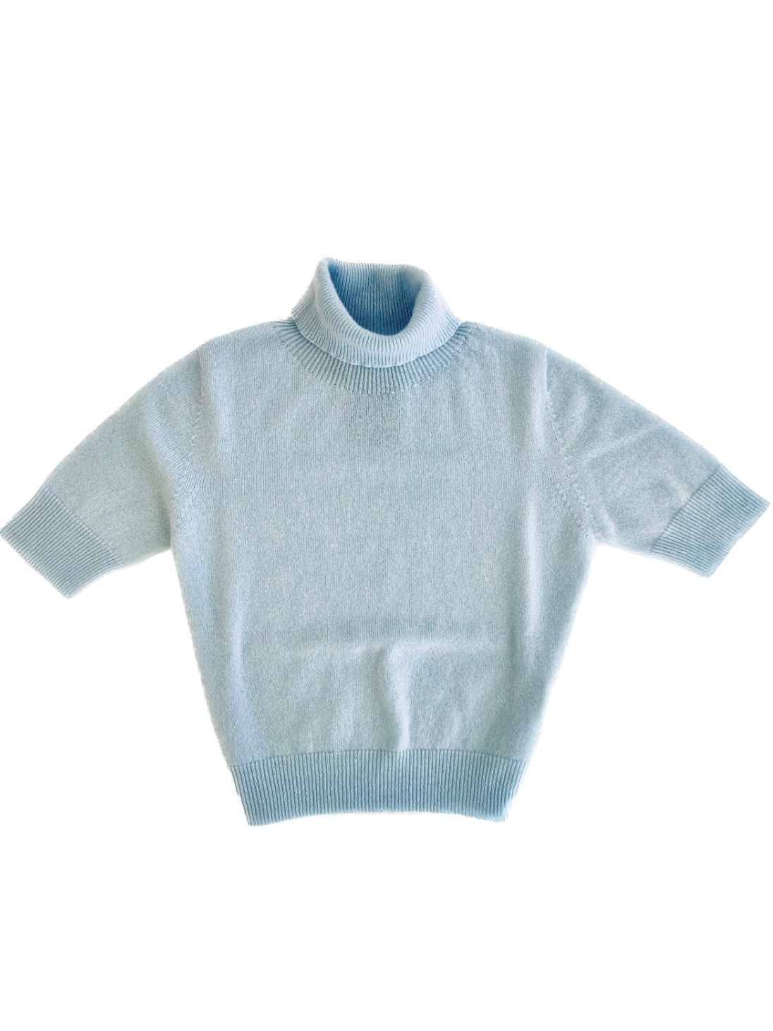 Turtleneck short sleeves pure cashmere