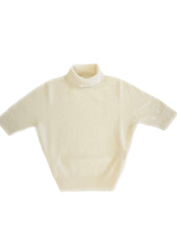 Turtleneck short sleeves pure cashmere