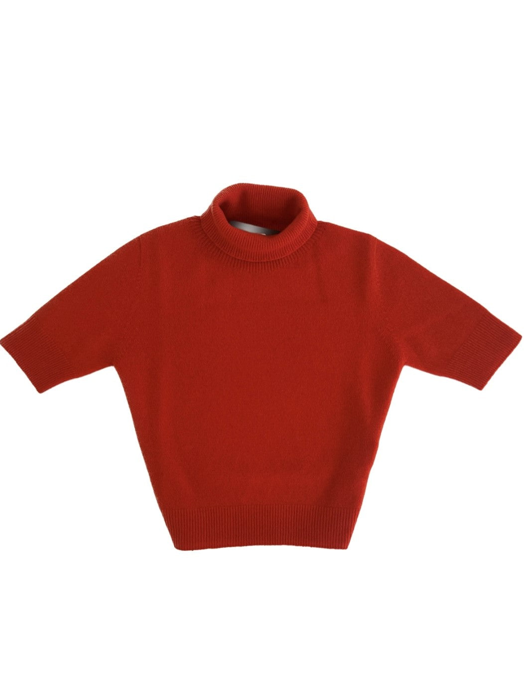 Turtleneck short sleeves pure cashmere