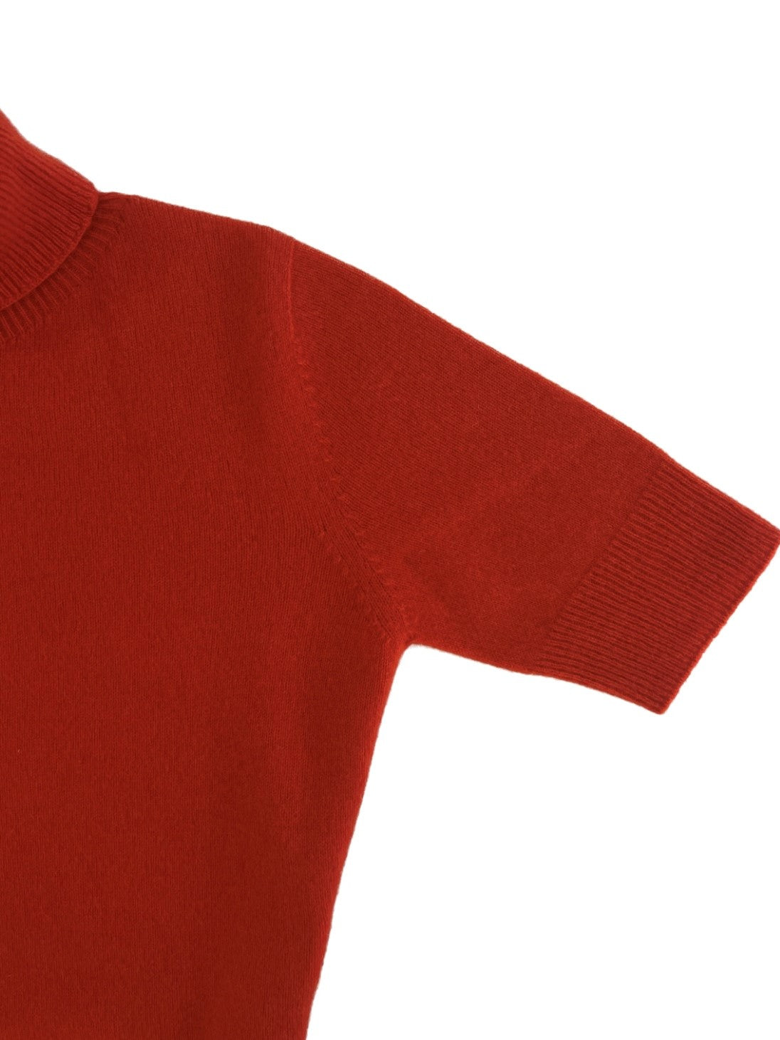 Turtleneck short sleeves pure cashmere