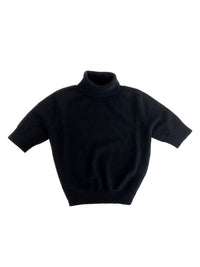 Turtleneck short sleeves pure cashmere