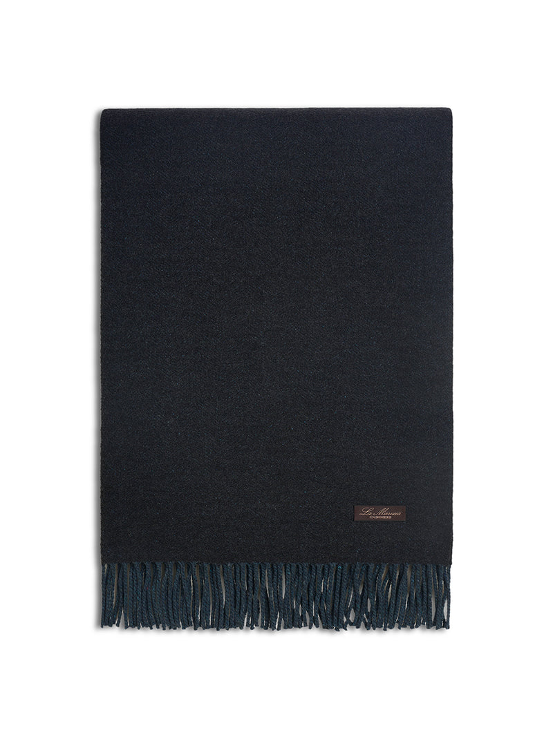 Plaid silk wool & cashmere