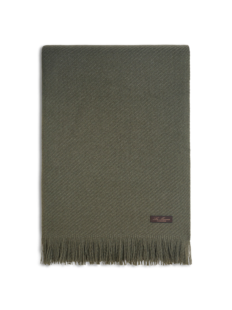 Plaid pure cashmere 8ply