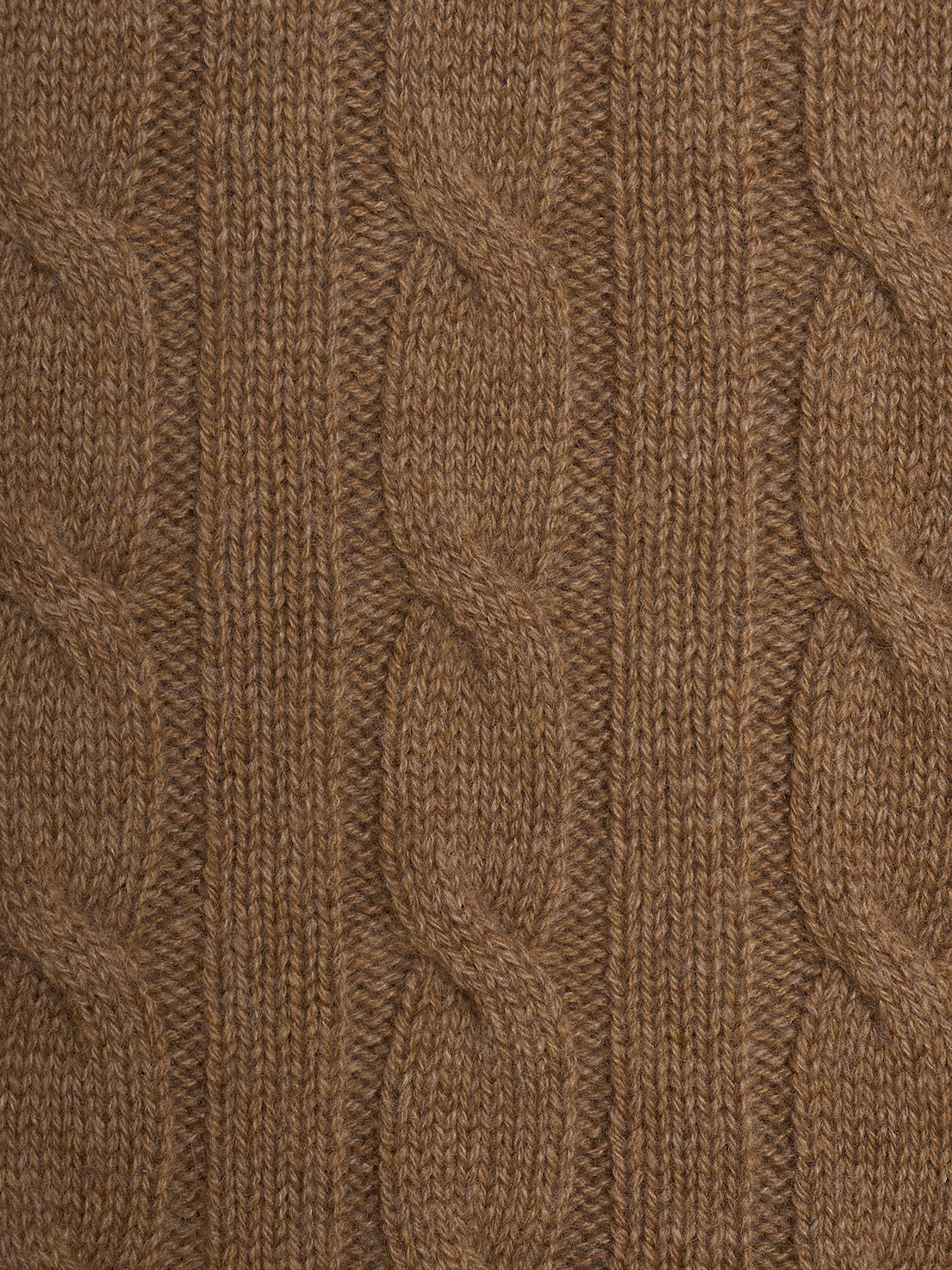Crewneck - man 4 ply cable stitch pure cashmere
