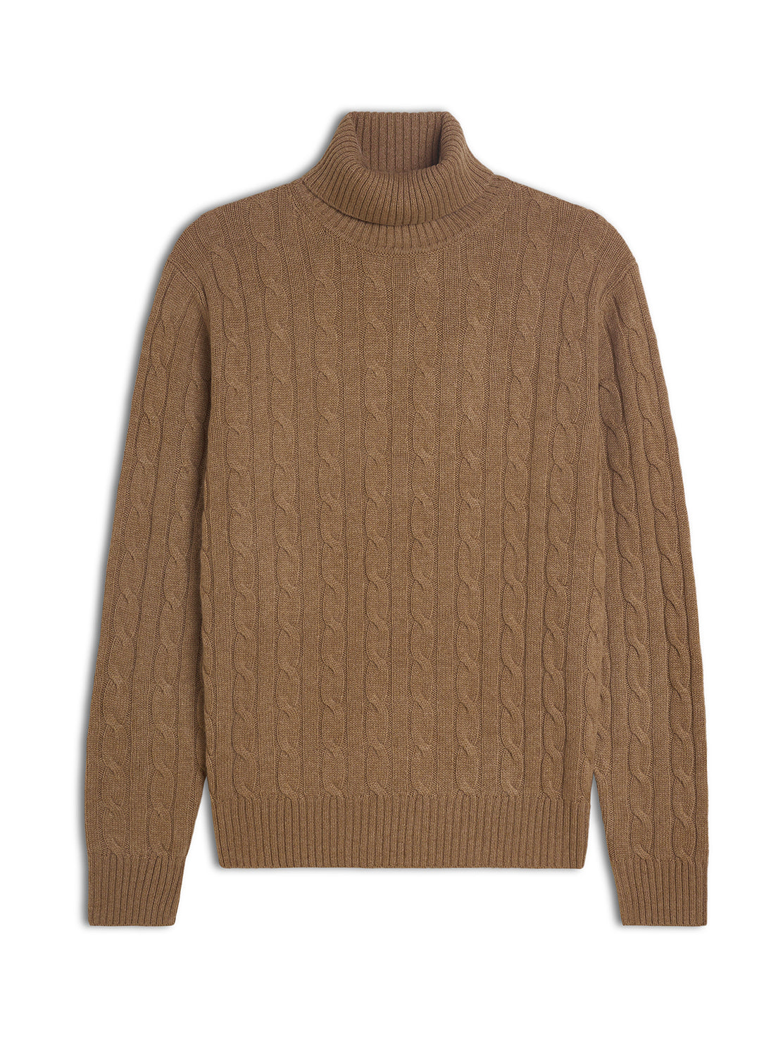 Dolcevita - uomo 4 fili treccia in puro cashmere.