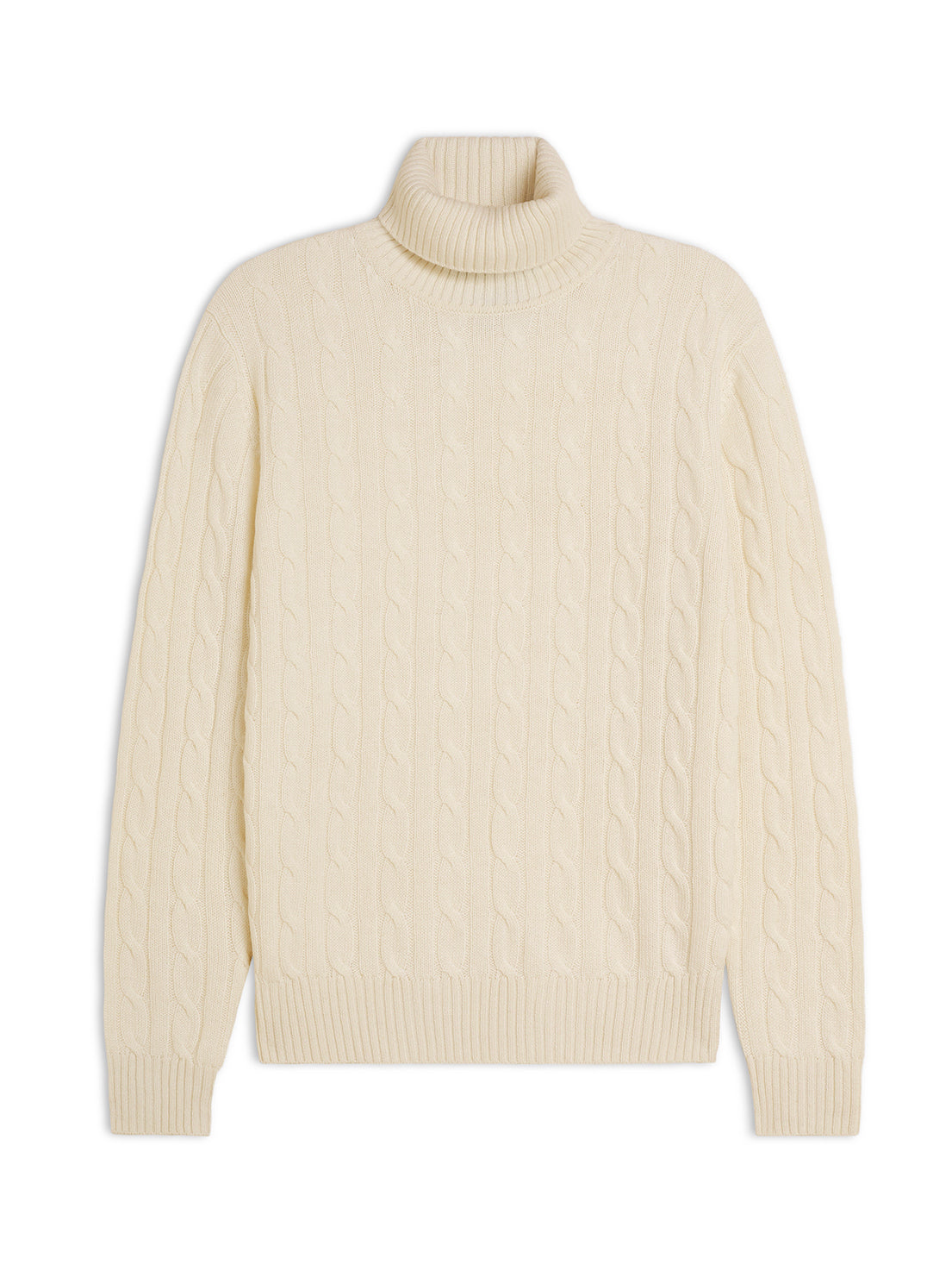 Dolcevita - uomo 4 fili treccia in puro cashmere.