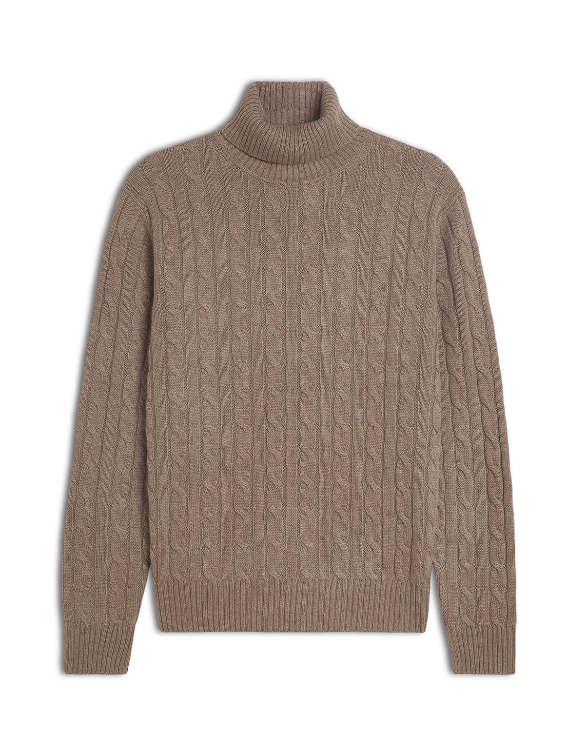 Dolcevita - uomo 4 fili treccia in puro cashmere.