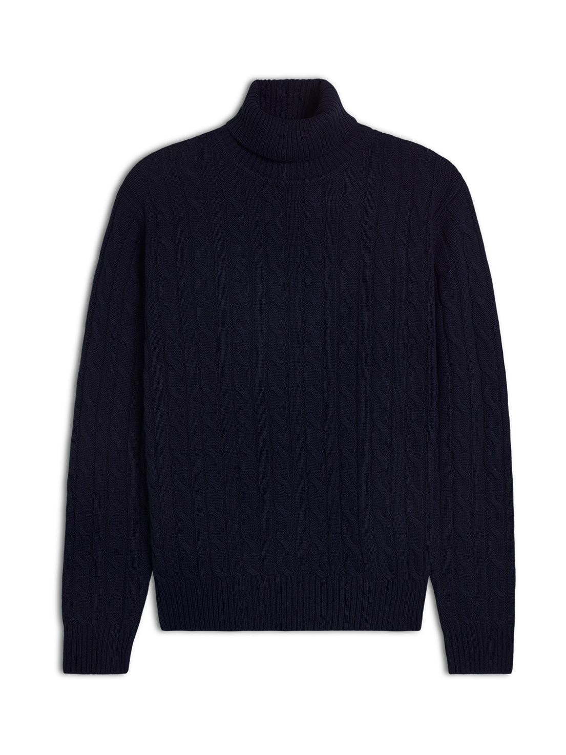 Dolcevita - uomo 4 fili treccia in puro cashmere.