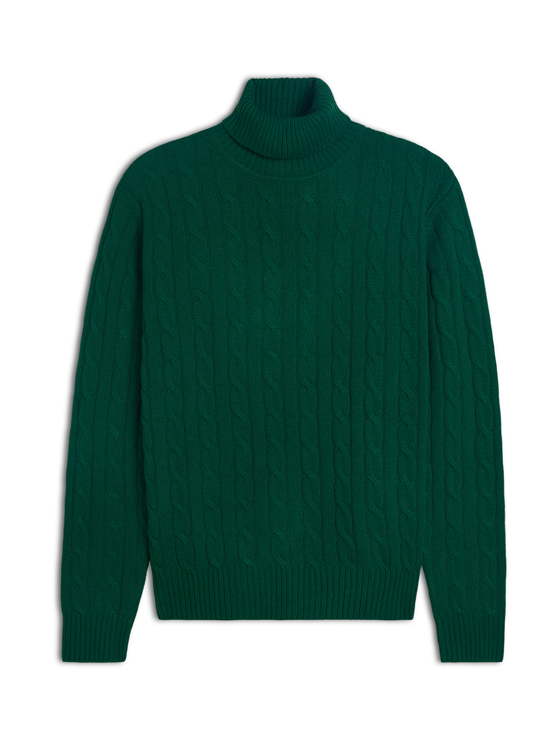 Dolcevita - uomo 4 fili treccia in puro cashmere.
